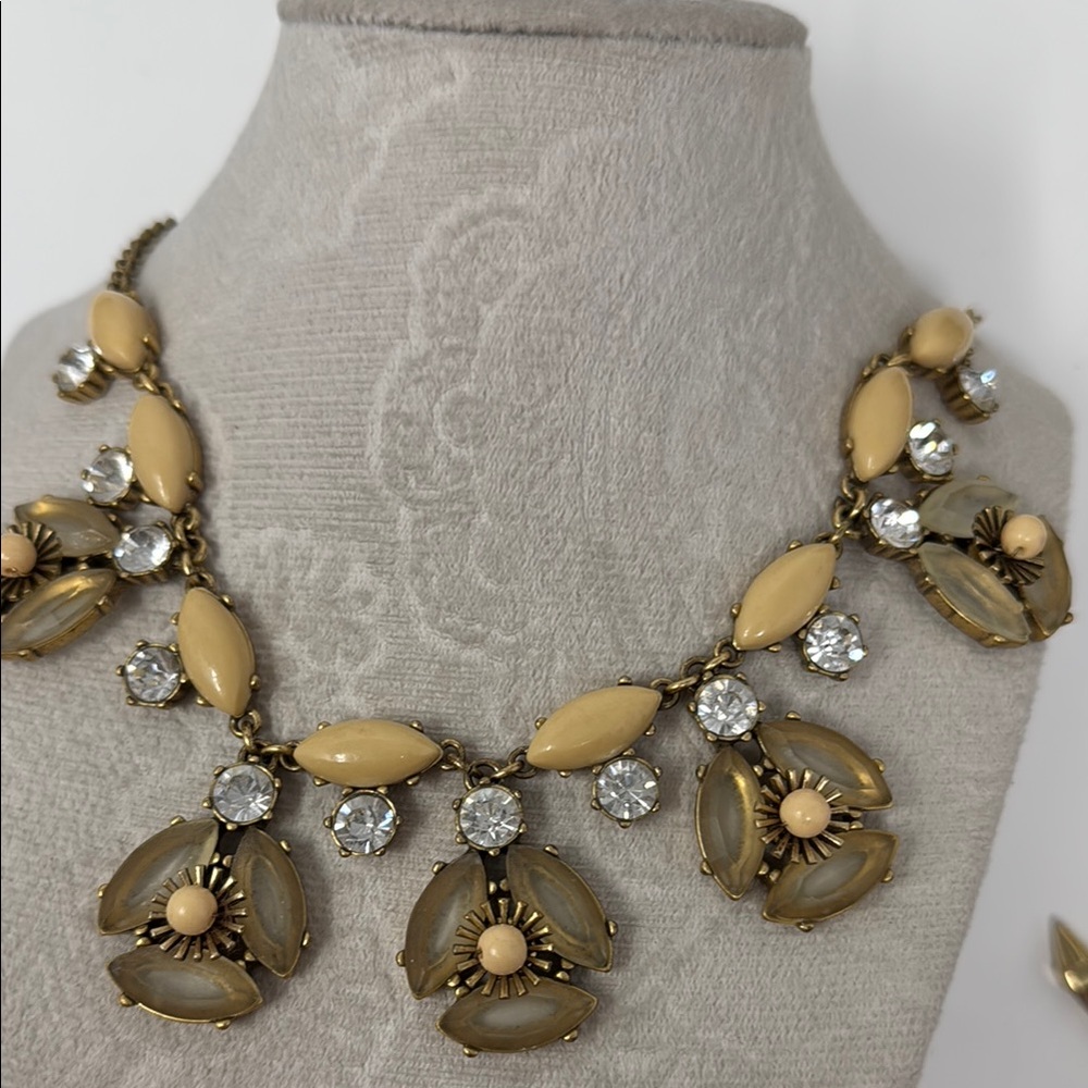 JCrew Gold tone and Cream Necklace